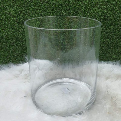 Tall Clear Cylinder Glass Vase
