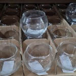 Small Clear Round Glass Vase