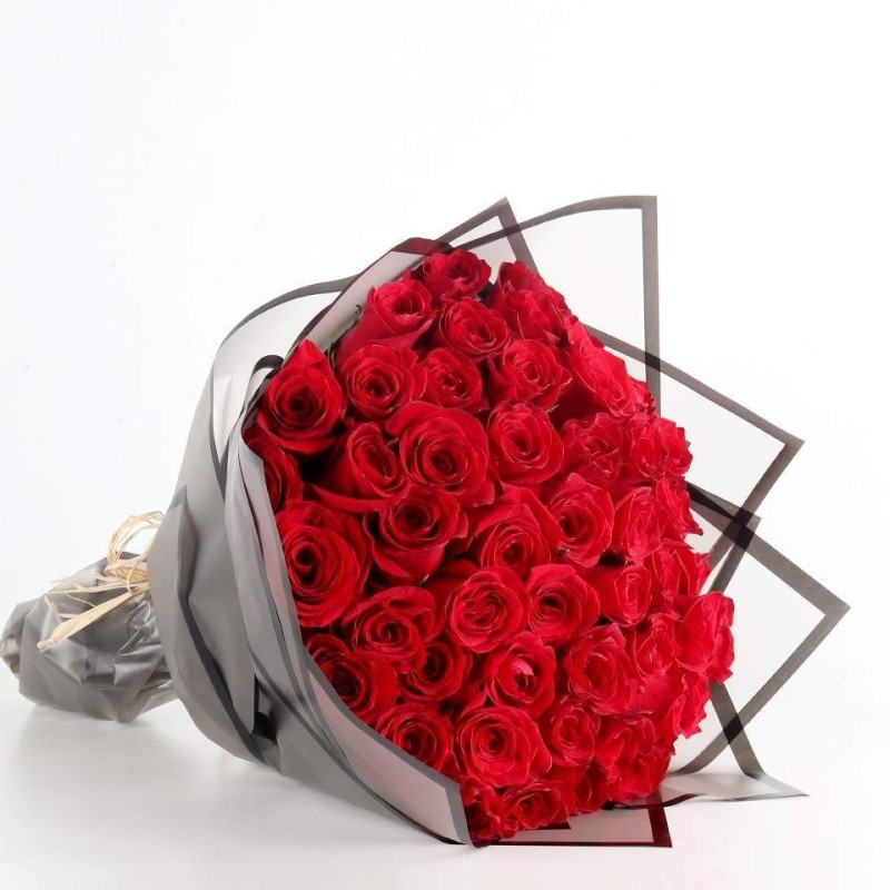 RED WISHES - red rose bouquet 50pcs