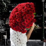 PRICELESS WISHES 100pcs red rose bouquet