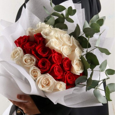 Narural rose bouquet #red rose