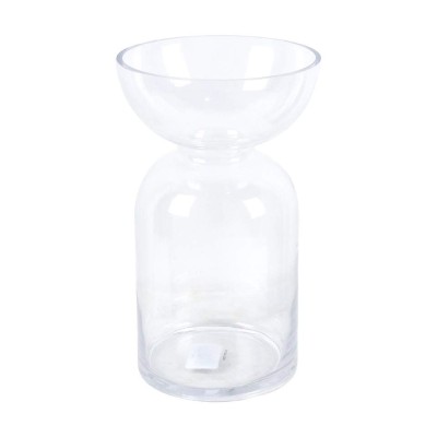Clear Flared Top Bottle Glass Vase