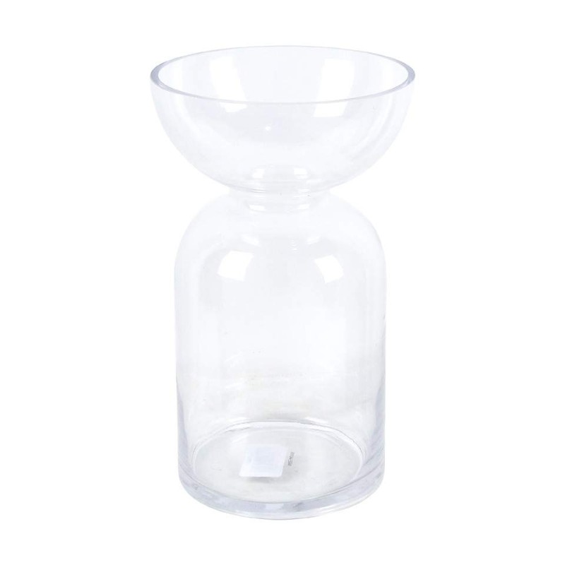 Clear Flared Top Bottle Glass Vase