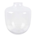 Clear Rounded Bottle Glass Vase