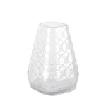 Clear Honeycomb Geometric Glass Vase