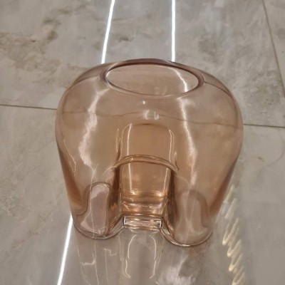 Amber Pocket-Style Glass Vase