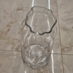 Clear Crumpled Bag Glass Vase