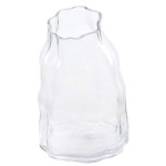 Clear Wavy Ruffled Glass Vase