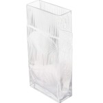 Clear Ribbed Arch Rectangle Glass Vase
