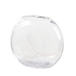 Clear Swirl Disc Glass Vase