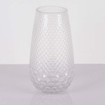 Honeycomb Textured Glass Vase