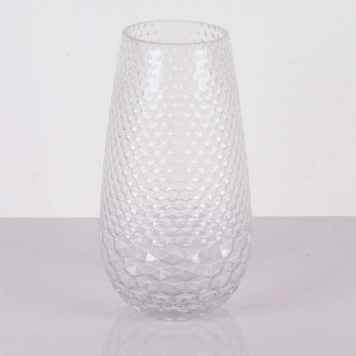 Honeycomb Textured Glass Vase