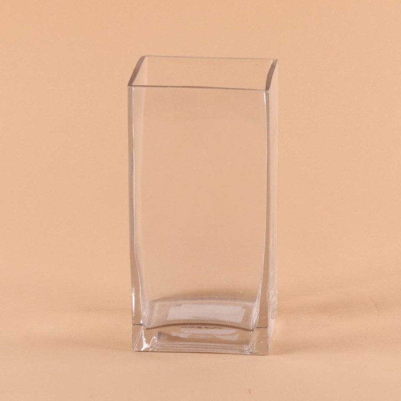 Clear Square Glass Vase