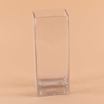 Tall Clear Square Vase