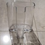 Modern U-Shaped Clear Glass Vase