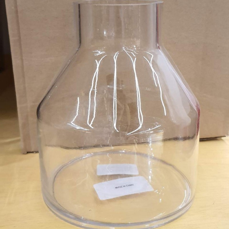 Clear Funnel-Neck Glass Vase