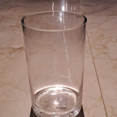 Medium Clear Glass Cylinder Vase