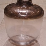 Ombré Smoke Glass Bud Vase