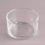 Low Clear Glass Cylinder Vase