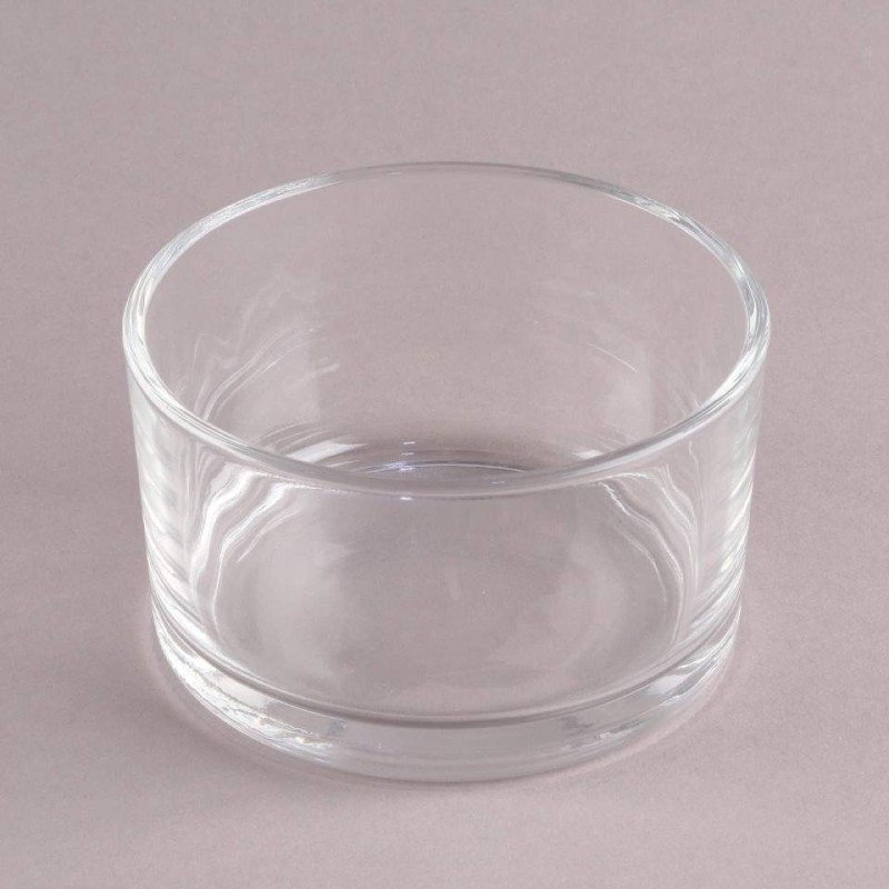 Low Clear Glass Cylinder Vase