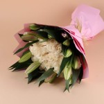 Stargazer with White Rose Bouquet