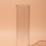 Clear Cylindrical Glass Vase