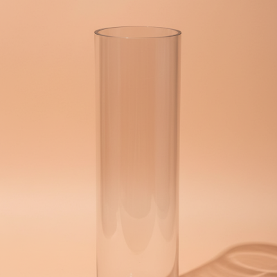 Clear Cylindrical Glass Vase