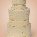 Luxury Cream & Gold 3-Tier Velvet Gift Tower Box Set